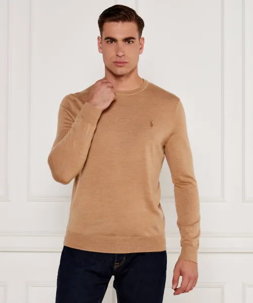 Шерстяной свитер Slim fit Polo Ralph Lauren, бежевый 
Шерстяной свитер Slim fit Polo Ralph Lauren, бежевый