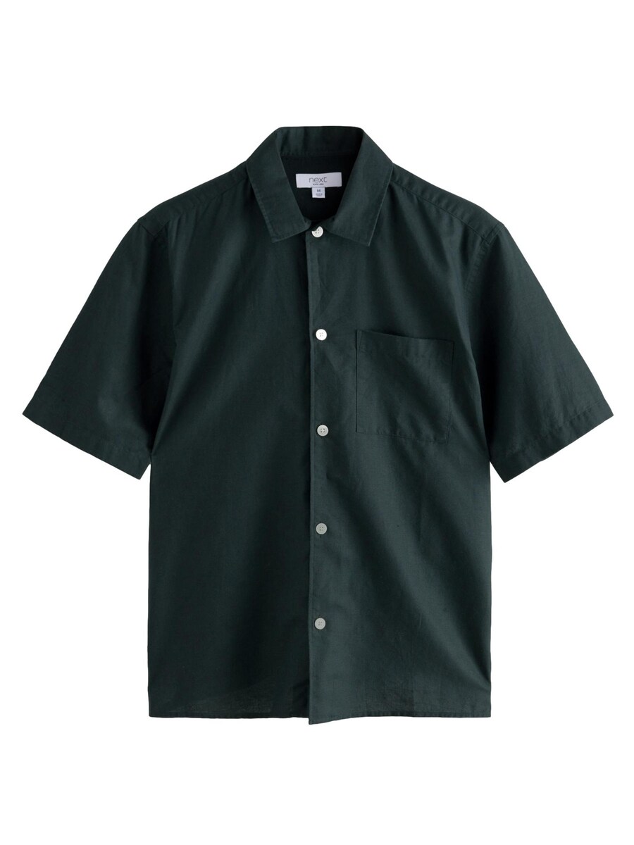 Рубашка обычного кроя на пуговицах Next, черный 
Рубашка обычного кроя на пуговицах Next, черный