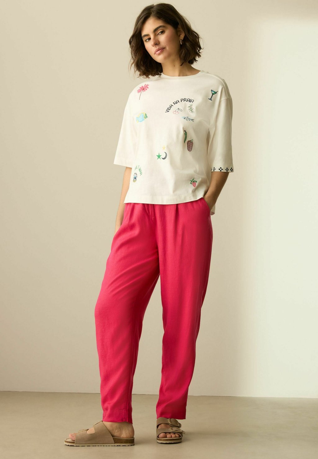 Брюки REGULAR FIT BARREL LEG RICH Next, розовый 
Брюки REGULAR FIT BARREL LEG RICH Next, розовый