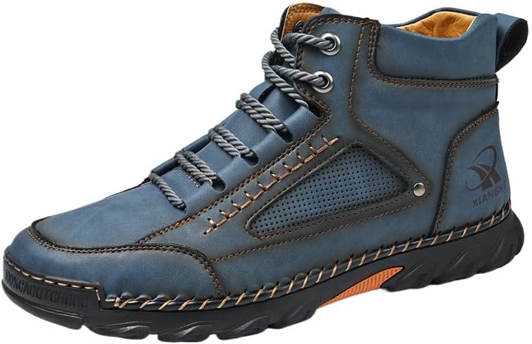 Мужские повседневные кожаные модные кроссовки-ботинки SWZEC ручной работы, синий
Мужские повседневные кожаные модные кроссовки-ботинки SWZEC ручной работы, синий