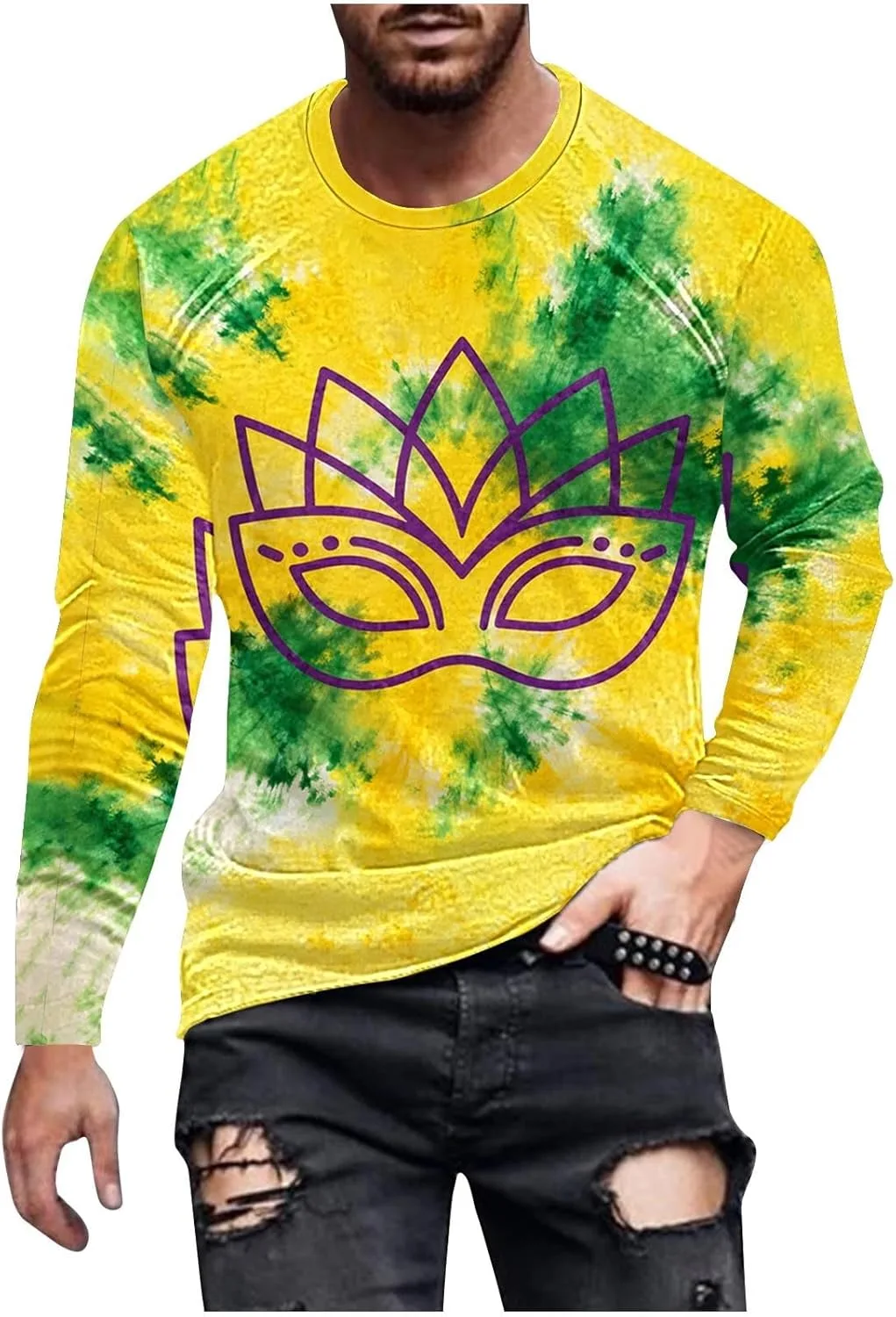 Футболка Mardi Gras для мужчин с принтом тай-дай Xiaojmake
Футболка Mardi Gras для мужчин с принтом тай-дай Xiaojmake