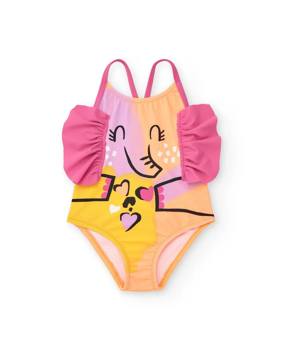 Девичий купальник со слоном и скрещенными бретелями Tuc tuc, оранжевый
Девичий купальник со слоном и скрещенными бретелями Tuc tuc, оранжевый