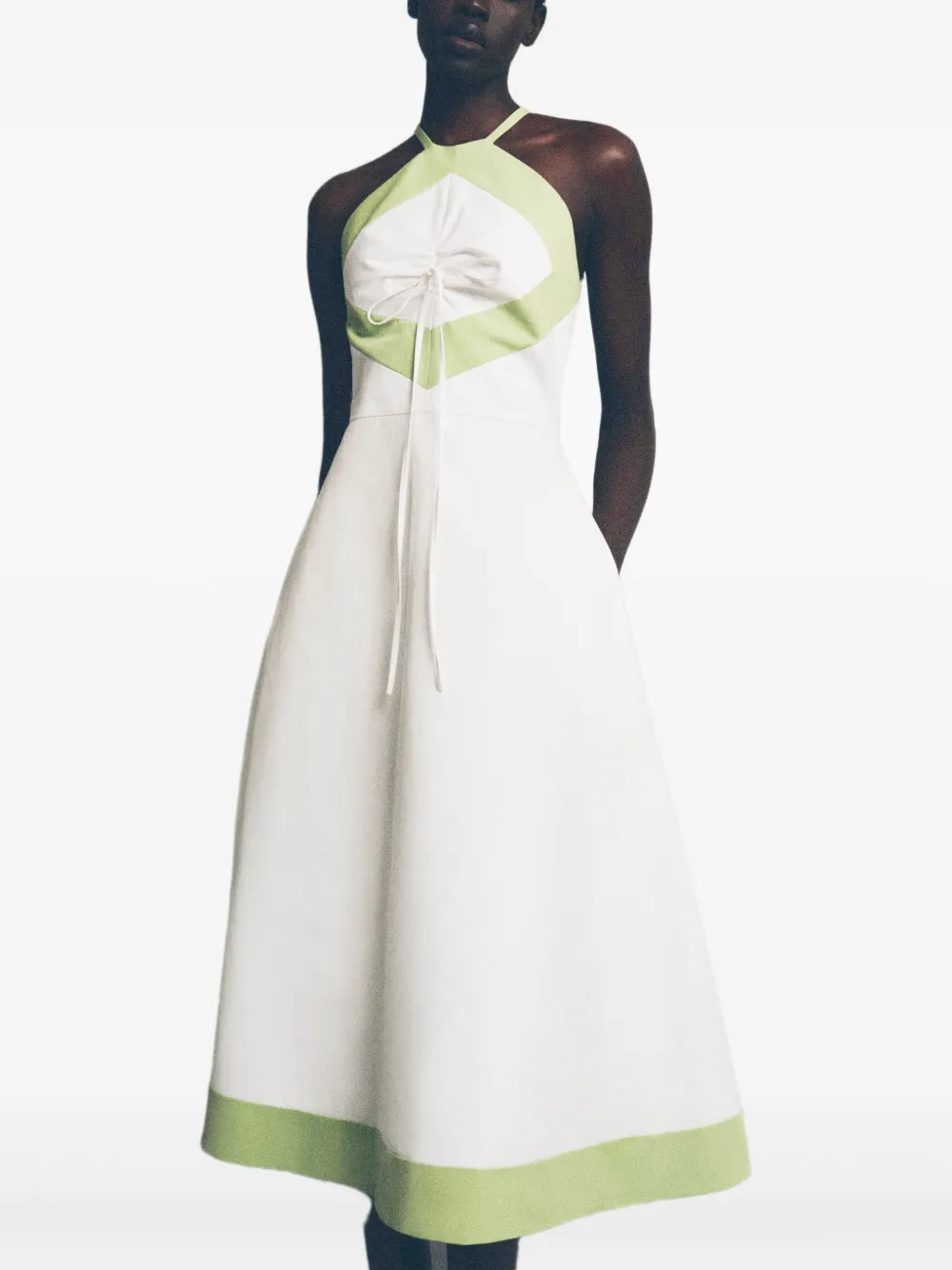 Платье миди с вырезом халтер Rosie Assoulin, белый
Платье миди с вырезом халтер Rosie Assoulin, белый