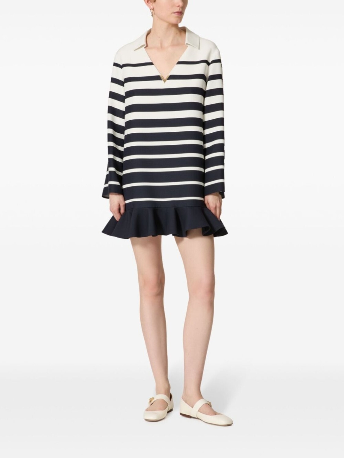 Valentino Garavani полосатое платье, черный
Valentino Garavani полосатое платье, черный