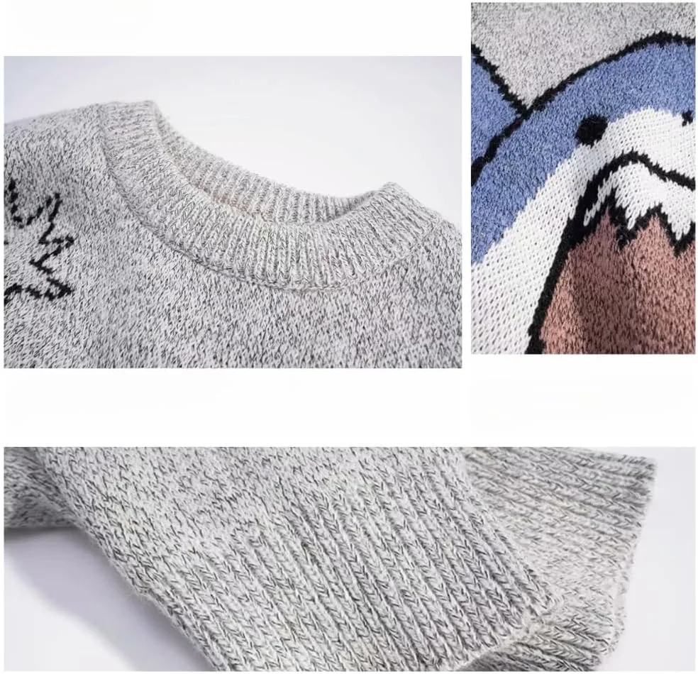 Мужской и женский свитер с акулой, круглый вырез, вязаный Sudiup
Мужской и женский свитер с акулой, круглый вырез, вязаный Sudiup