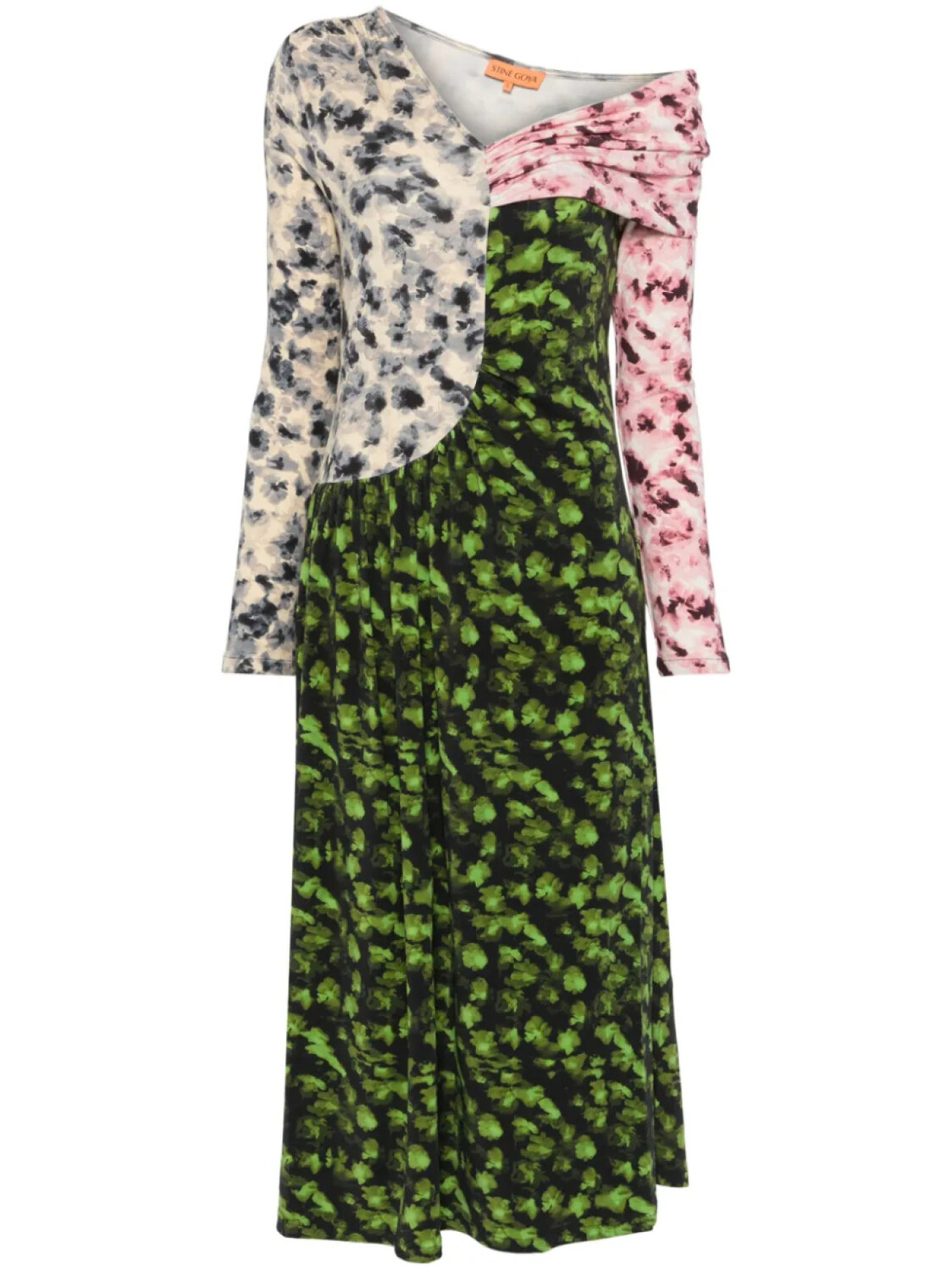 Stine Goya платье миди на одно плечо, зеленый
Stine Goya платье миди на одно плечо, зеленый