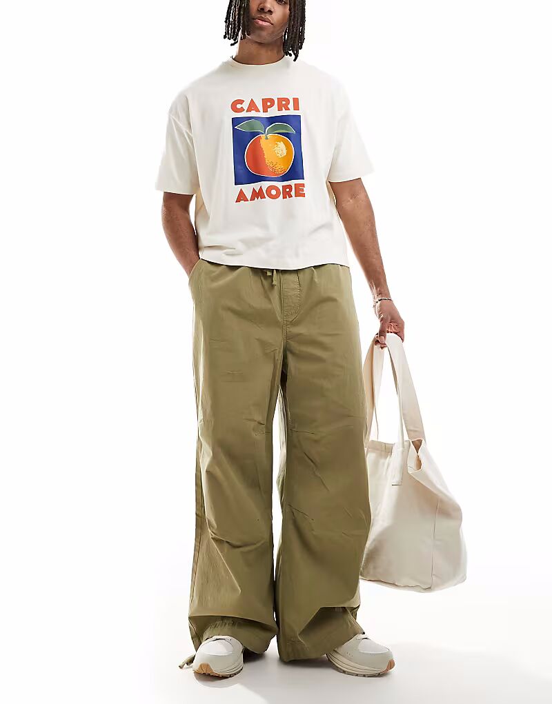 Парашютные брюки ASOS DESIGN из поплина цвета хаки
Парашютные брюки ASOS DESIGN из поплина цвета хаки