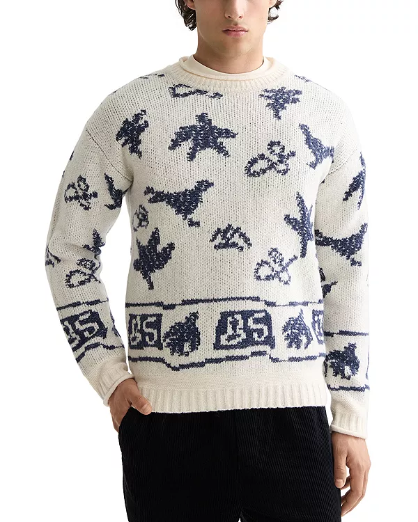 Жаккардовый свитер с приспущенными плечами Scotch & Soda, серый
Жаккардовый свитер с приспущенными плечами Scotch & Soda, серый