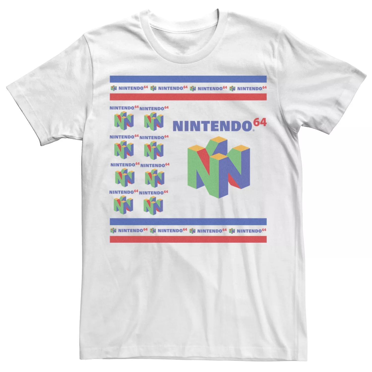 Мужская футболка с оригинальным логотипом и коллажем Nintendo 64 Licensed Character
Мужская футболка с оригинальным логотипом и коллажем Nintendo 64 Licensed Character