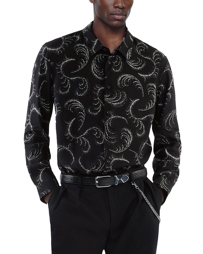 Длинная рубашка с принтом и пуговицами The Kooples, черный
Длинная рубашка с принтом и пуговицами The Kooples, черный