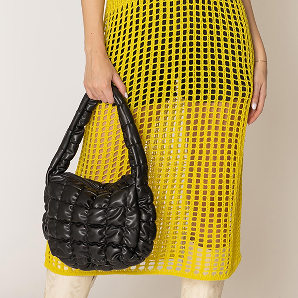 Сумка-облако на плечо из искусственной кожи с стеганой пухлой текстурой FASHNZFAB, черный
Сумка-облако на плечо из искусственной кожи с стеганой пухлой текстурой FASHNZFAB, черный