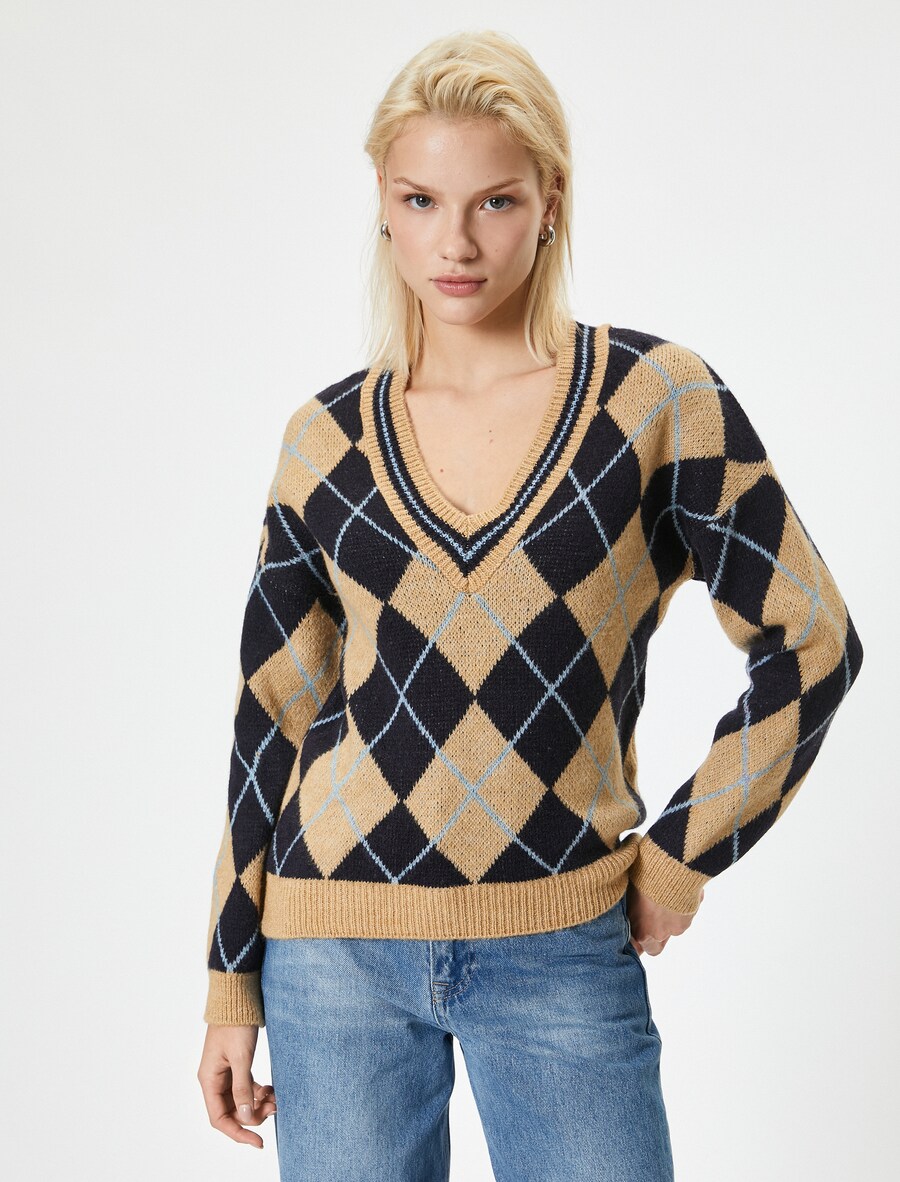 Свитер Koton, цвет Camel/marine blue/Light blue
Свитер Koton, цвет Camel/marine blue/Light blue