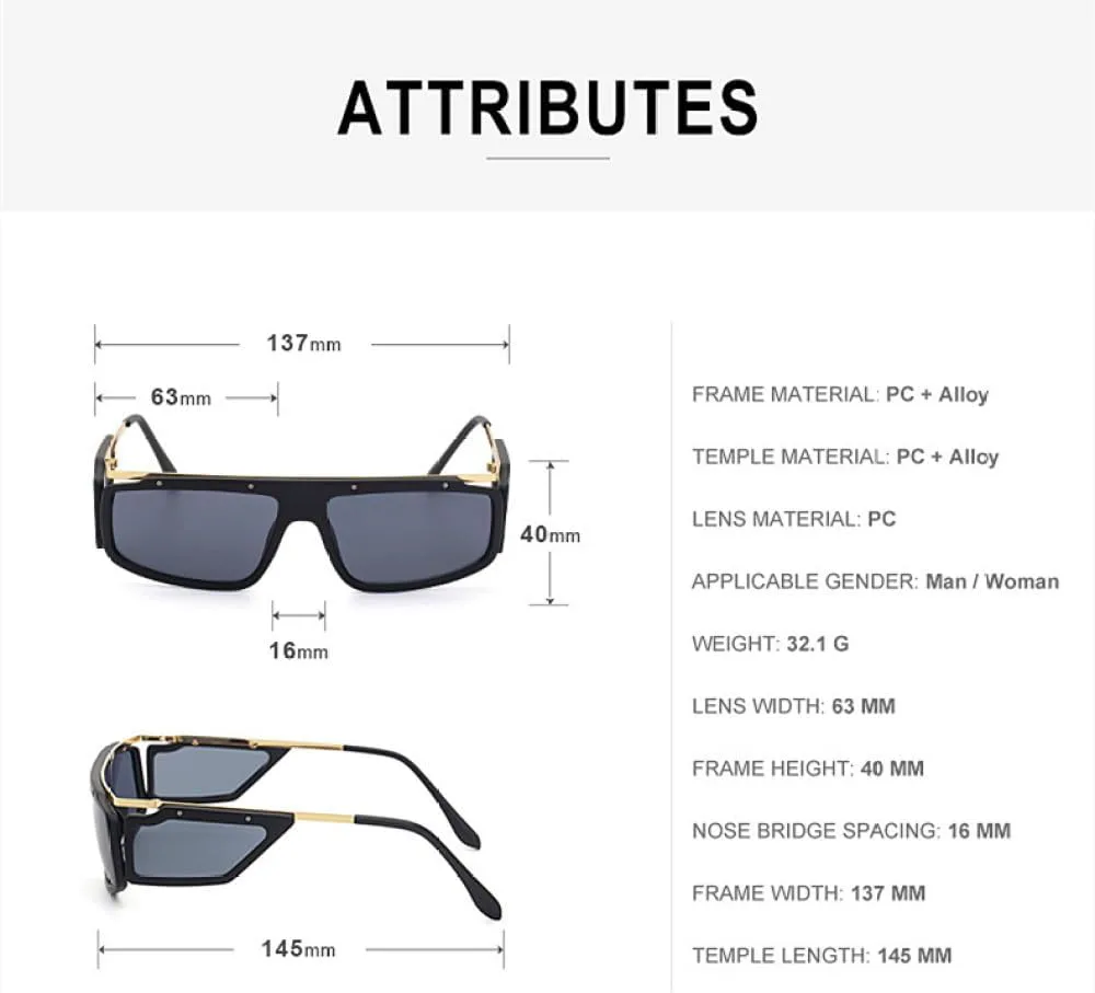 Классические прямоугольные солнцезащитные очки в стиле панк для женщин, модные ретро-солнцезащитные очки для мужчин, винтажные очки в стиле стимпанк MTZJH, C11
Классические прямоугольные солнцезащитные очки в стиле панк для женщин, модные ретро-солнцезащитные очки для мужчин, винтажные очки в стиле стимпанк MTZJH, C11