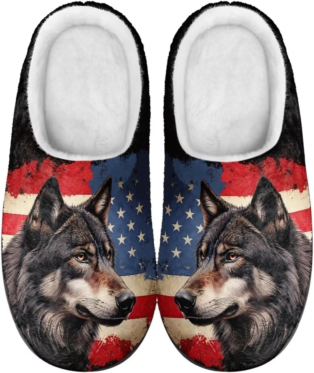 Мужские и женские плюшевые тапочки, фланелевые теплые мягкие уютные тапочки, домашняя обувь для спальни/улицы, размеры 3-15 Zcfygdx, American Flag Wolf Pattern Print
Мужские и женские плюшевые тапочки, фланелевые теплые мягкие уютные тапочки, домашняя обувь для спальни/улицы, размеры 3-15 Zcfygdx, American Flag Wolf Pattern Print