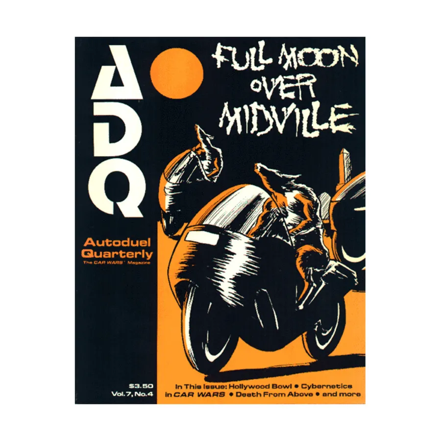 Журнал Vol. 7, #4 "Cybernetics, Full Moon Over Midville", Car Wars - Autoduel Quarterly Magazine
Журнал Vol. 7, #4 "Cybernetics, Full Moon Over Midville", Car Wars - Autoduel Quarterly Magazine