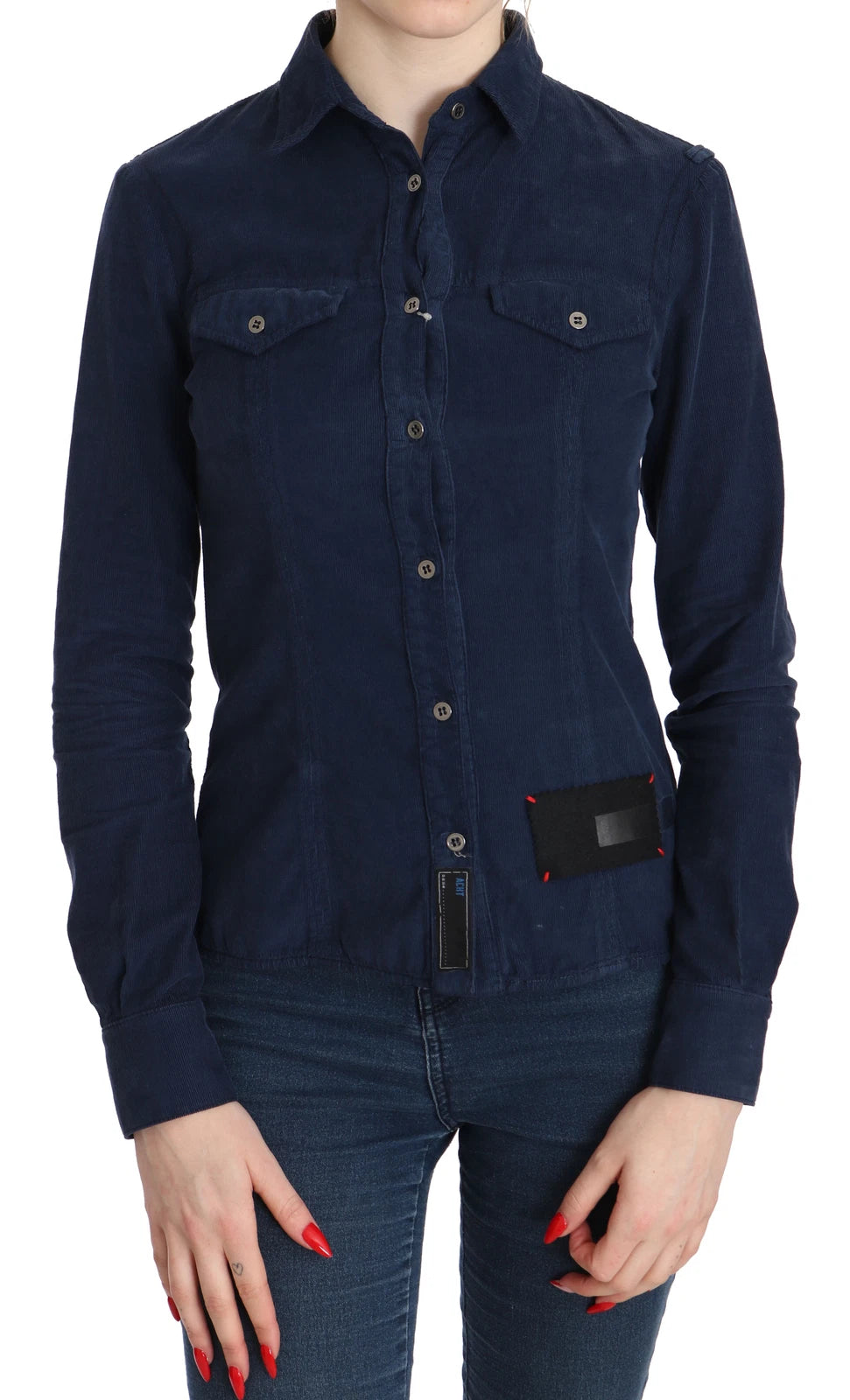 Женская блузка из хлопкового вельвета с длинными рукавами Acht, синий
Женская блузка из хлопкового вельвета с длинными рукавами Acht, синий