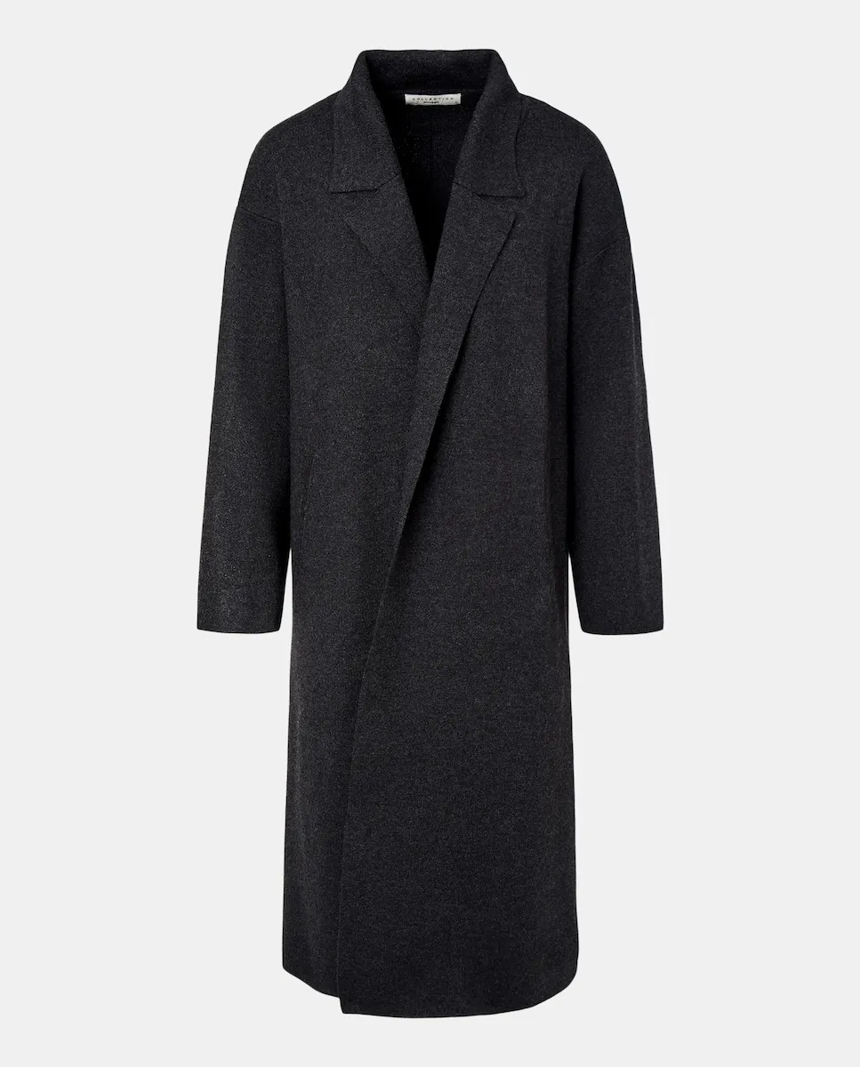 Длинное женское пальто из гладкого трикотажа Woman El Corte Inglés, антрацитовый
Длинное женское пальто из гладкого трикотажа Woman El Corte Inglés, антрацитовый