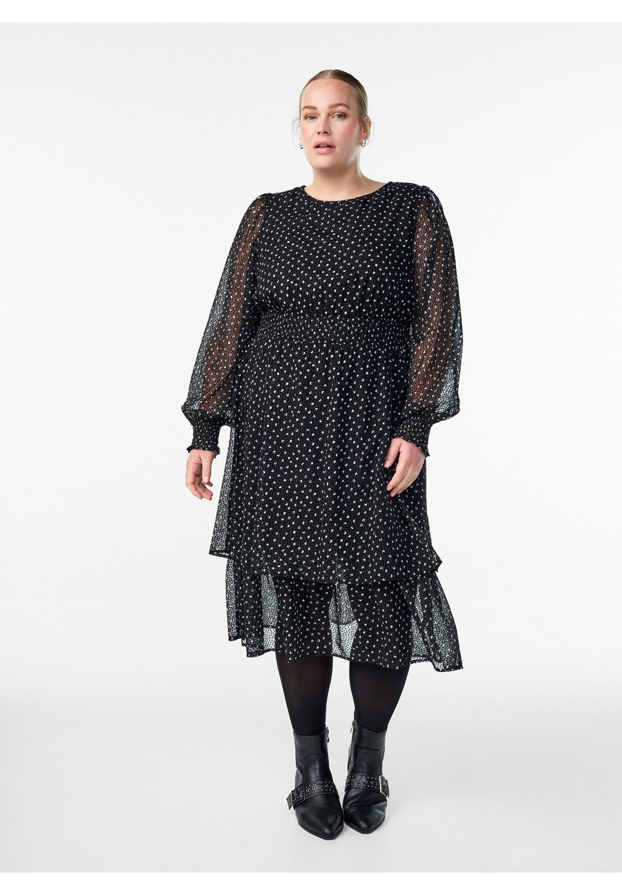 Платье Zizzi MIDI MIT PUNKTMUSTER, Black Dot/Black
Платье Zizzi MIDI MIT PUNKTMUSTER, Black Dot/Black