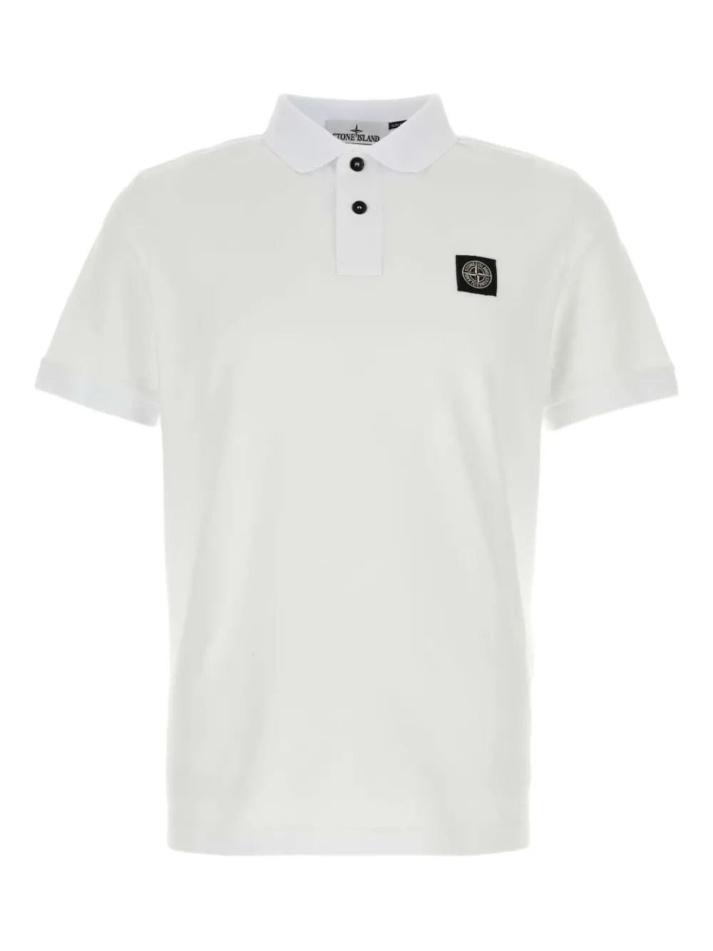 Рубашка-поло с коротким рукавом Stone Island, белый 
Рубашка-поло с коротким рукавом Stone Island, белый