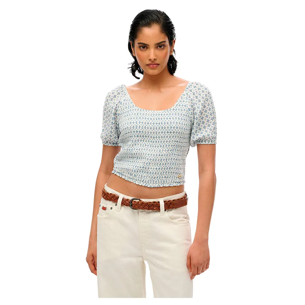 Блузка с коротким рукавом Superdry Smocked, синий
Блузка с коротким рукавом Superdry Smocked, синий