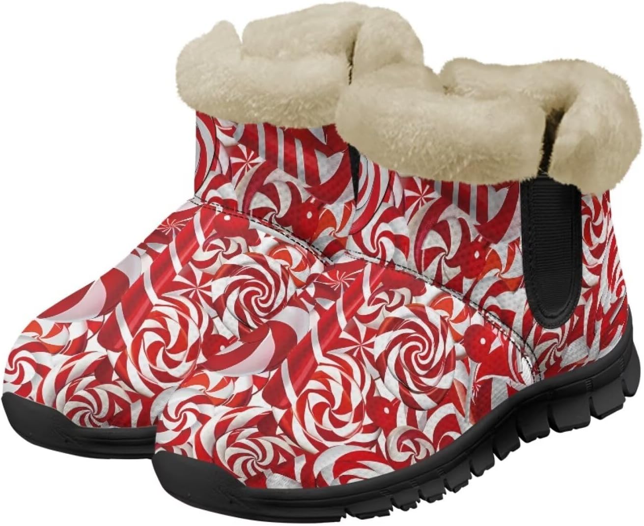 Зимние сапоги Noprintge для женщин и мужчин, мягкие с уютной плюшевой подкладкой, нескользящие теплые ботинки, Candy Canes
Зимние сапоги Noprintge для женщин и мужчин, мягкие с уютной плюшевой подкладкой, нескользящие теплые ботинки, Candy Canes