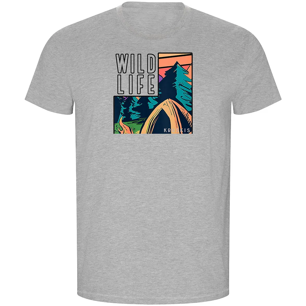 Футболка с коротким рукавом Kruskis Wild Life Frame ECO, серый 
Футболка с коротким рукавом Kruskis Wild Life Frame ECO, серый