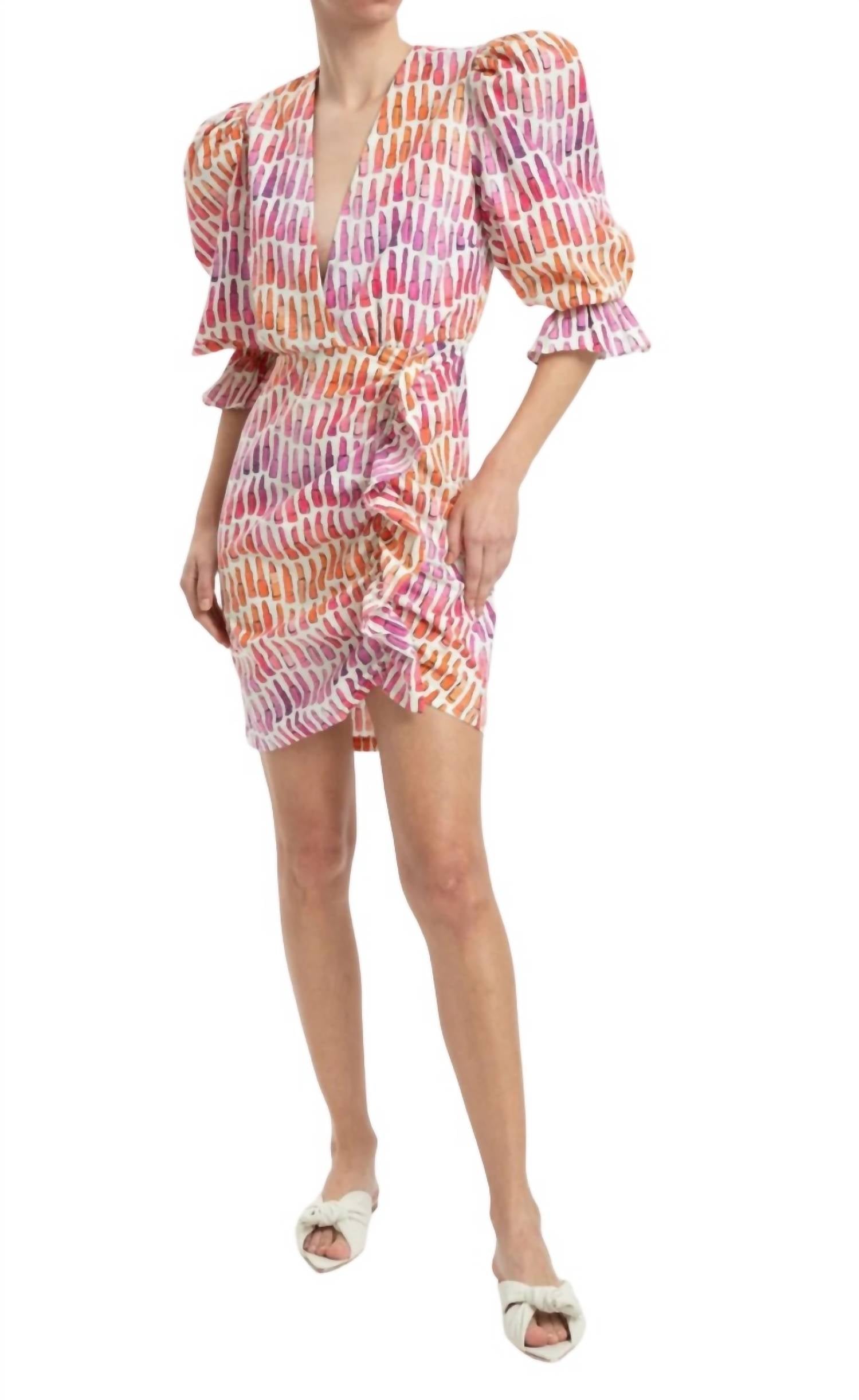 Короткое платье с оборками в цвете помады ADRIANA DEGREAS, цвет lipstick
Короткое платье с оборками в цвете помады ADRIANA DEGREAS, цвет lipstick