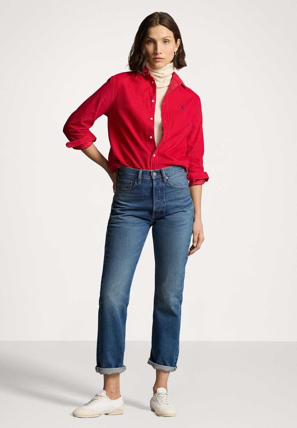 Блузка на пуговицах RELAXED FIT CORDUROY SHIRT Polo Ralph Lauren, красный 
Блузка на пуговицах RELAXED FIT CORDUROY SHIRT Polo Ralph Lauren, красный