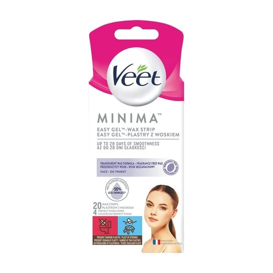 Восковые полоски для лица для чувствительной кожи, 20 полосок VEET MINIMA