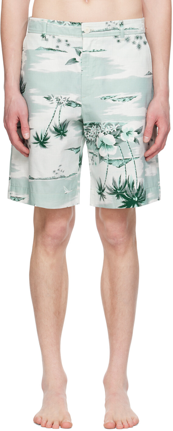 Зеленые шорты для плавания на доске Maison Kitsune
Зеленые шорты для плавания на доске Maison Kitsune