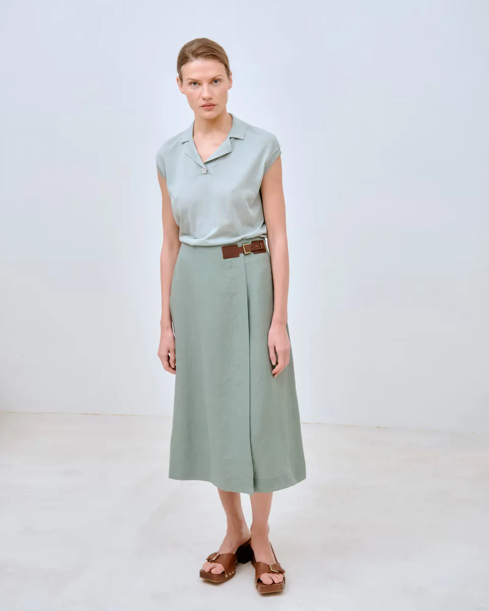 Юбка-парео с декоративной пряжкой Lasserre, зеленый
Юбка-парео с декоративной пряжкой Lasserre, зеленый