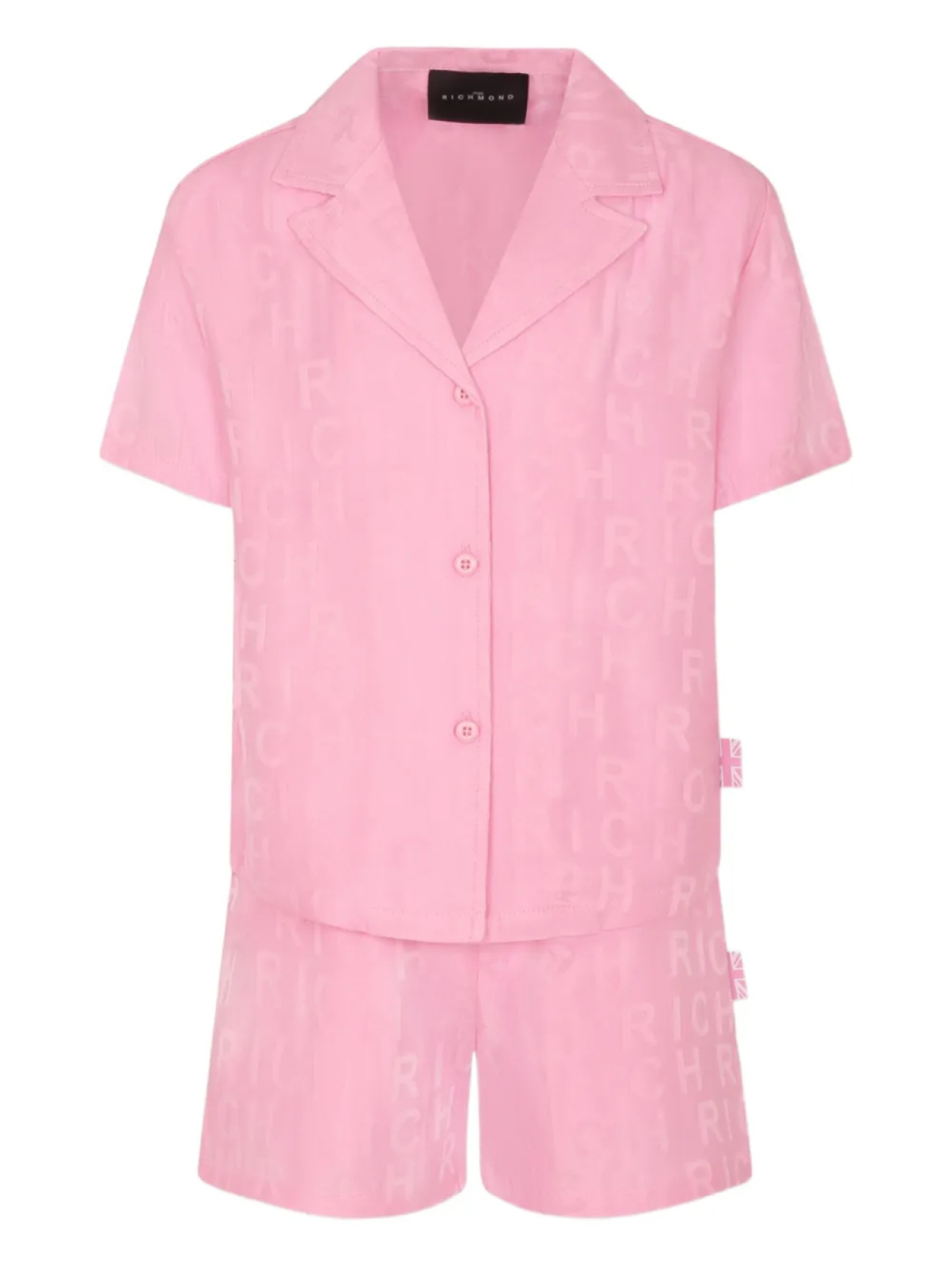 Короткий комплект с логотипом и жаккардом John Richmond Junior, розовый
Короткий комплект с логотипом и жаккардом John Richmond Junior, розовый