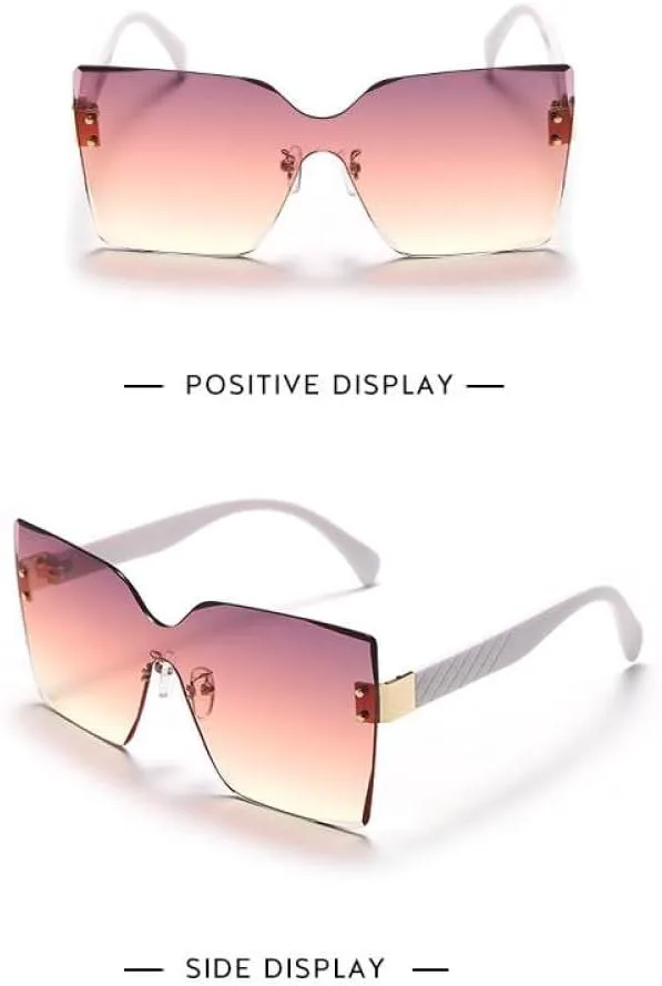 MUTYNE Модные квадратные солнцезащитные очки без оправы для женщин и мужчин, большие солнцезащитные очки, очки класса люкс, защита от УФ-излучения UV400, 6
MUTYNE Модные квадратные солнцезащитные очки без оправы для женщин и мужчин, большие солнцезащитные очки, очки класса люкс, защита от УФ-излучения UV400, 6