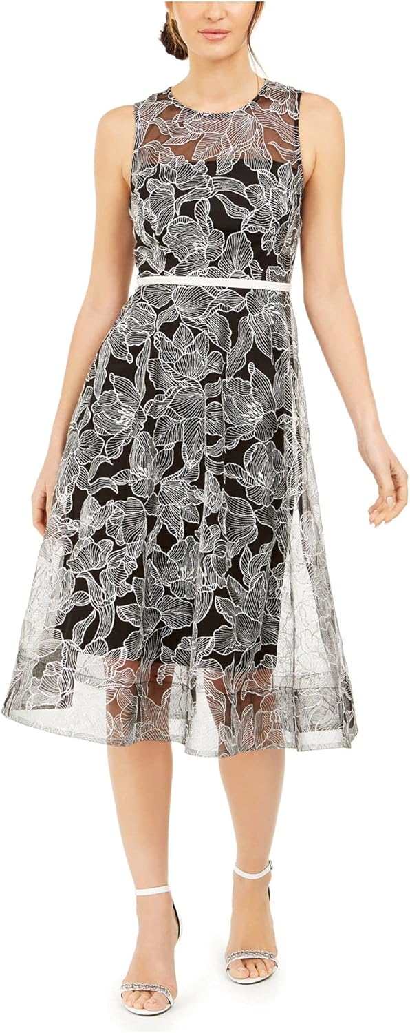 Женское вышитое платье миди Calvin Klein, Blackwhite
Женское вышитое платье миди Calvin Klein, Blackwhite