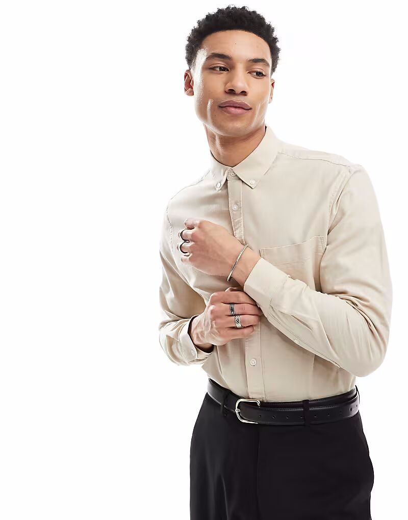 Рубашка оксфорд обычного цвета ASOS DESIGN светло-каменного цвета
Рубашка оксфорд обычного цвета ASOS DESIGN светло-каменного цвета