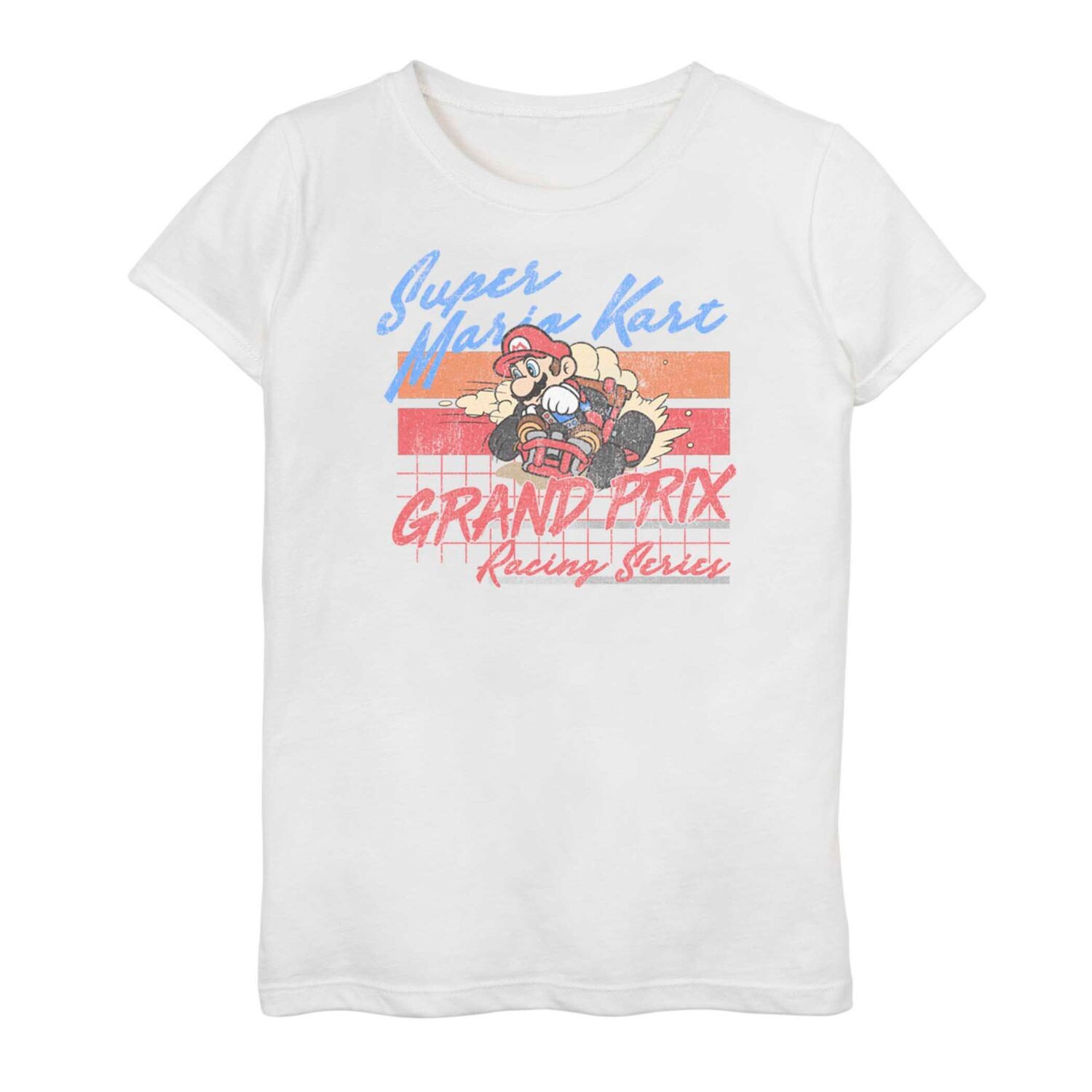 Винтажная футболка для дрифта Nintendo Super Mario Kart Grand Prix для девочек 7–16 лет Licensed Character, белый
Винтажная футболка для дрифта Nintendo Super Mario Kart Grand Prix для девочек 7–16 лет Licensed Character, белый