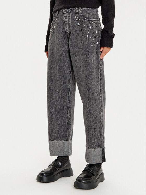 Джинсы широкие Haveone, черный 
Джинсы широкие Haveone, черный