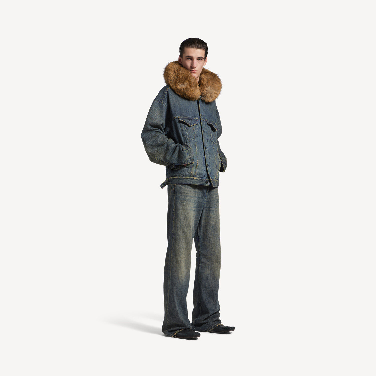 Мужские штаны с заниженной посадкой (синие) BALENCIAGA, синий
Мужские штаны с заниженной посадкой (синие) BALENCIAGA, синий