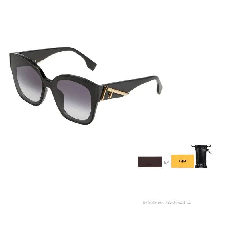 FENDI Пластиковая оправа квадратные солнцезащитные очки женские, Black
FENDI Пластиковая оправа квадратные солнцезащитные очки женские, Black