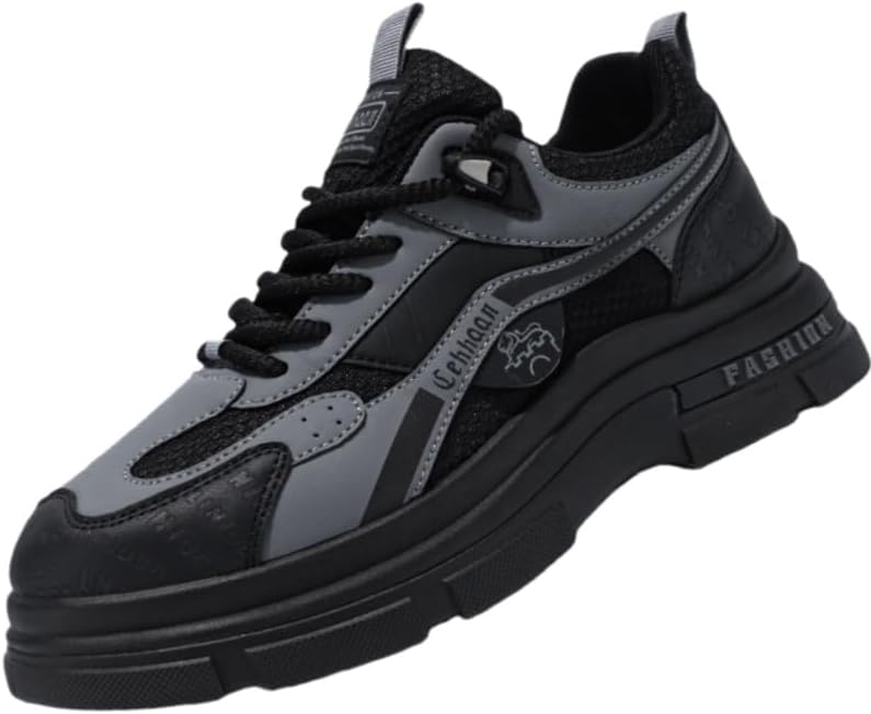 Мужские летние спортивные кроссовки с дышащей сеткой, утолщенной подошвой, противоскользящие, износостойкие, модные и удобные, подходят для ежедневной носки на улице Fmshi, черный/серый
Мужские летние спортивные кроссовки с дышащей сеткой, утолщенной подошвой, противоскользящие, износостойкие, модные и удобные, подходят для ежедневной носки на улице Fmshi, черный/серый