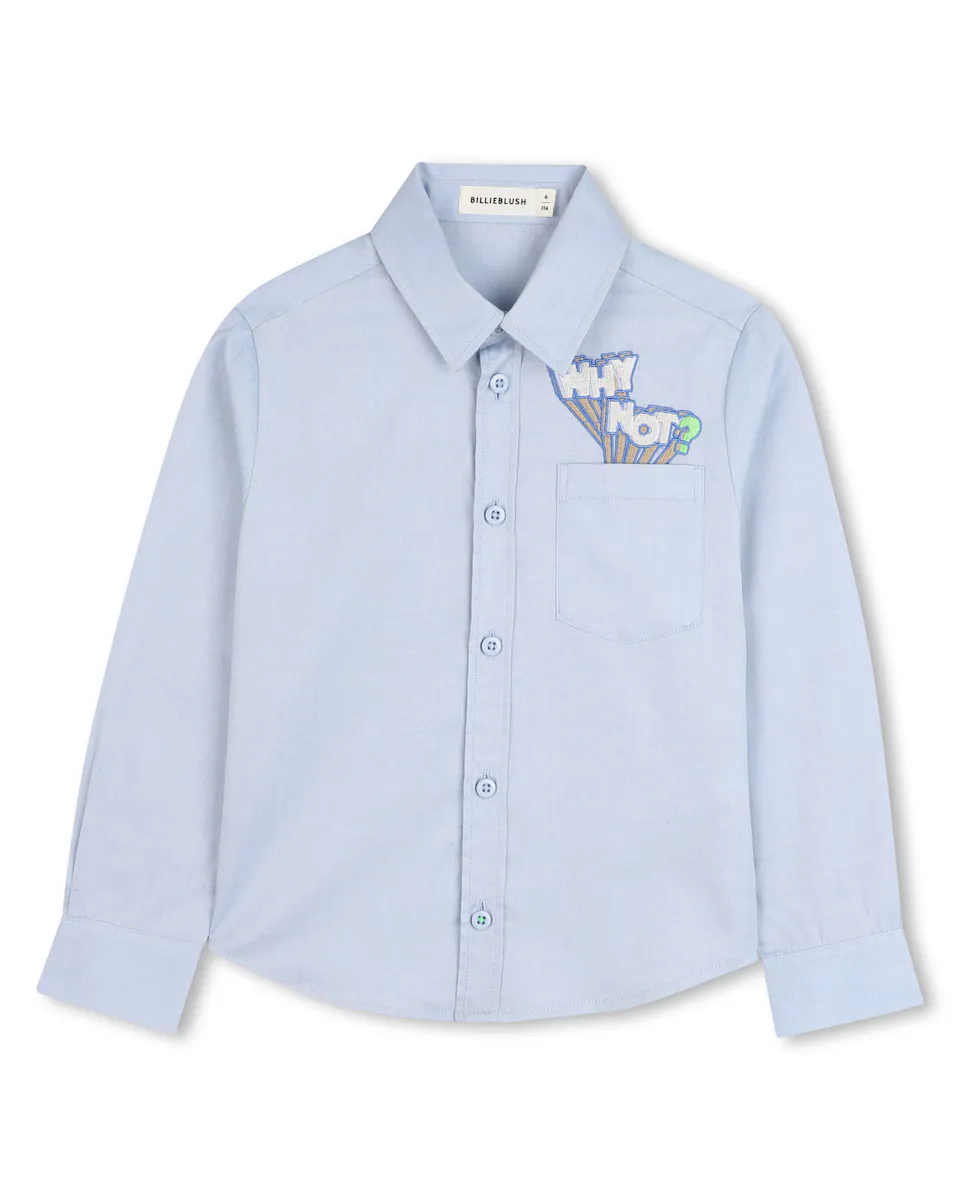 Детская рубашка голубого цвета из хлопка Billieblush, синий
Детская рубашка голубого цвета из хлопка Billieblush, синий
