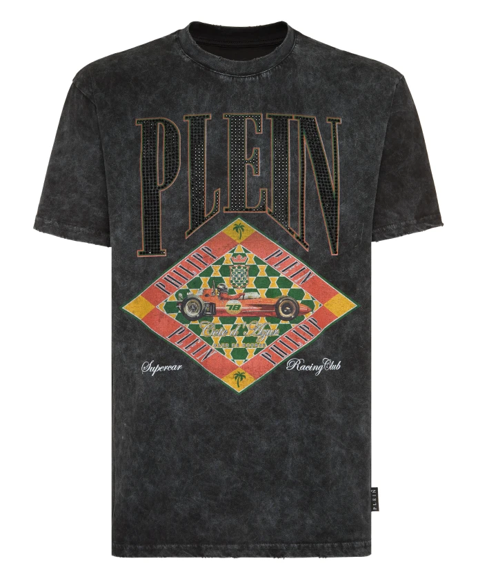 Футболка с круглым вырезом лазурного цвета Philipp Plein, черный
Футболка с круглым вырезом лазурного цвета Philipp Plein, черный