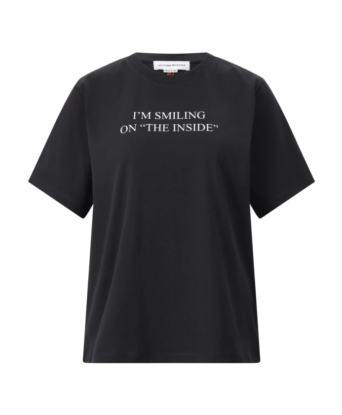 Игривая футболка с надписью, изготовленная из мягкого органического хлопка. Victoria Beckham, черный
Игривая футболка с надписью, изготовленная из мягкого органического хлопка. Victoria Beckham, черный