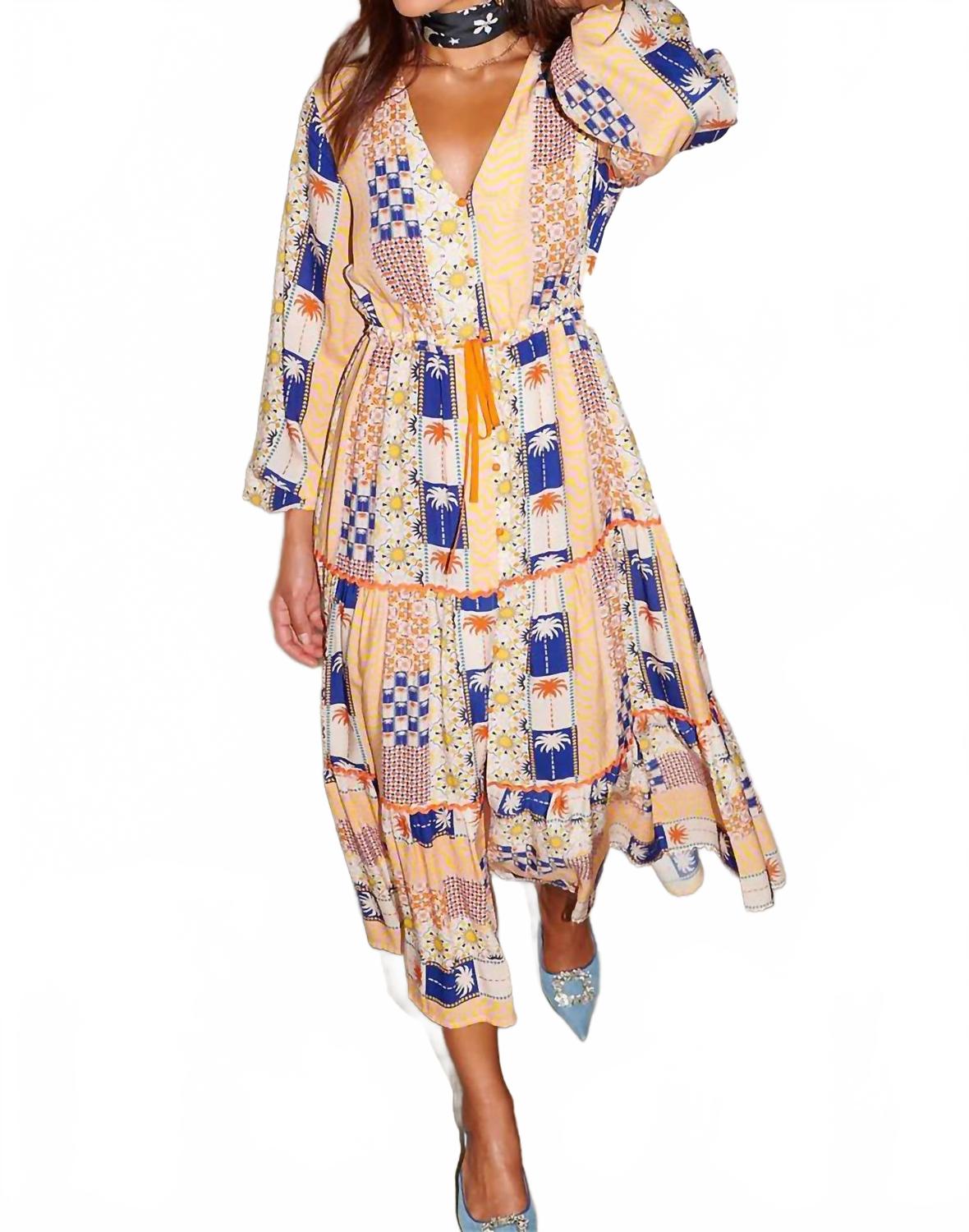 Платье Elis Midi в полоску с пальмовым принтом Never fully dressed, Palm Stripe
Платье Elis Midi в полоску с пальмовым принтом Never fully dressed, Palm Stripe