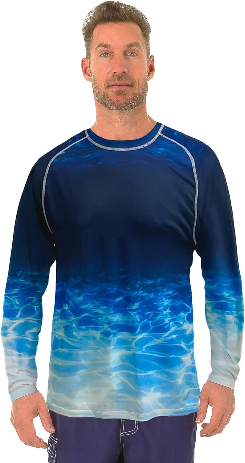 Мужская рубашка для рыбалки с длинным рукавом, градиент Ocean Wave, принт Bass Fish Vibes Collection by C.H.
Мужская рубашка для рыбалки с длинным рукавом, градиент Ocean Wave, принт Bass Fish Vibes Collection by C.H.