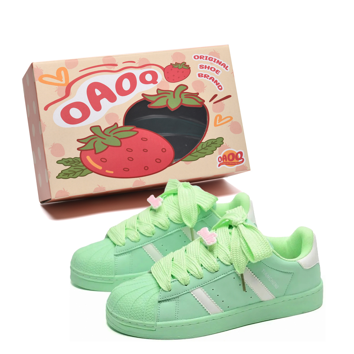 OAOQ Амортизирующие, износостойкие, легкие и дышащие лоу-топ скейтборд кроссовки унисекс зеленые (с аксессуарами), цвет Green (with Accessories)
OAOQ Амортизирующие, износостойкие, легкие и дышащие лоу-топ скейтборд кроссовки унисекс зеленые (с аксессуарами), цвет Green (with Accessories)