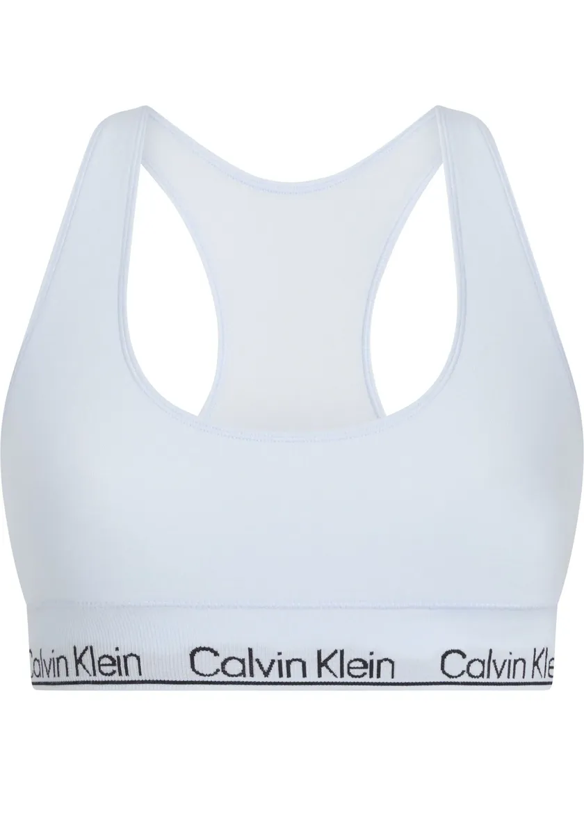 Бюстгальтер без косточек Calvin Klein Underwear "RACERBACK BRALETTE" с надписью логотипа CK, голубой
Бюстгальтер без косточек Calvin Klein Underwear "RACERBACK BRALETTE" с надписью логотипа CK, голубой
