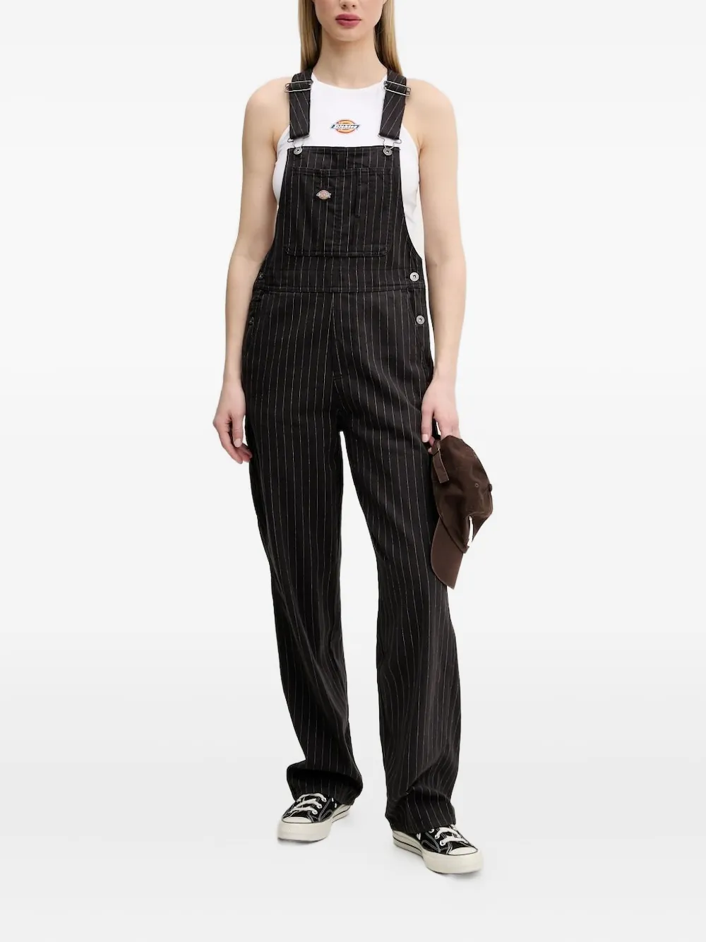 Хлопковый комбинезон в тонкую полоску Dickies, черный
Хлопковый комбинезон в тонкую полоску Dickies, черный