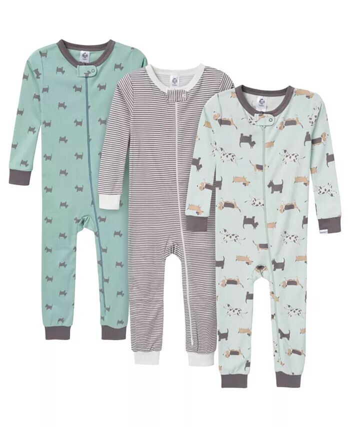 Пижама Snug Fit без ножек для малышей, 3 шт., с изображением собаки Gerber, синий
Пижама Snug Fit без ножек для малышей, 3 шт., с изображением собаки Gerber, синий