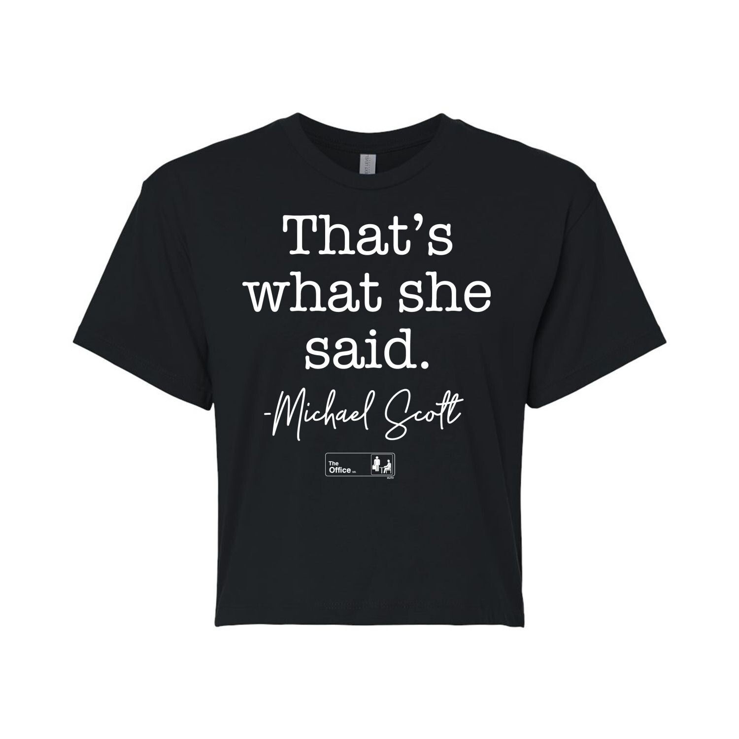 Укороченная футболка The Office She Said для юниоров Licensed Character, черный
Укороченная футболка The Office She Said для юниоров Licensed Character, черный
